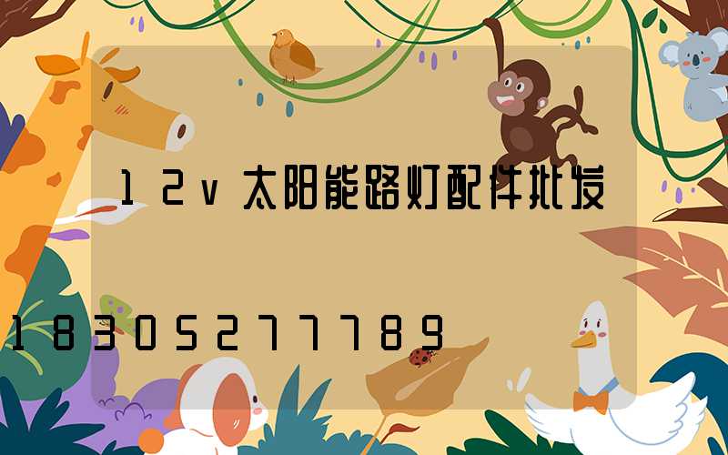12v太阳能路灯配件批发