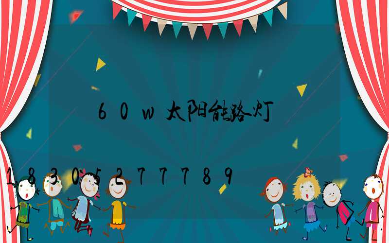 60w太阳能路灯