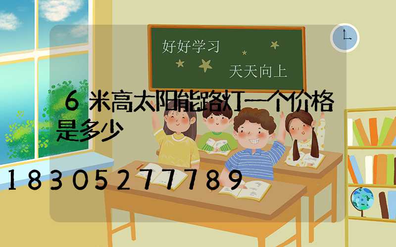 6米高太阳能路灯一个价格是多少