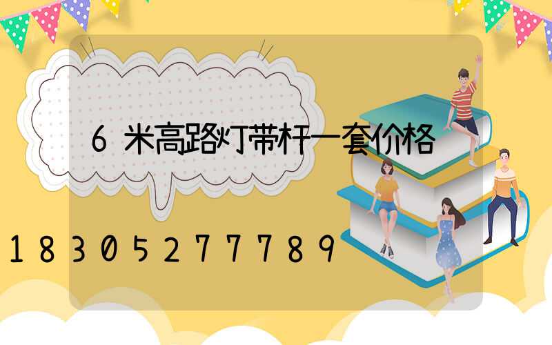 6米高路灯带杆一套价格