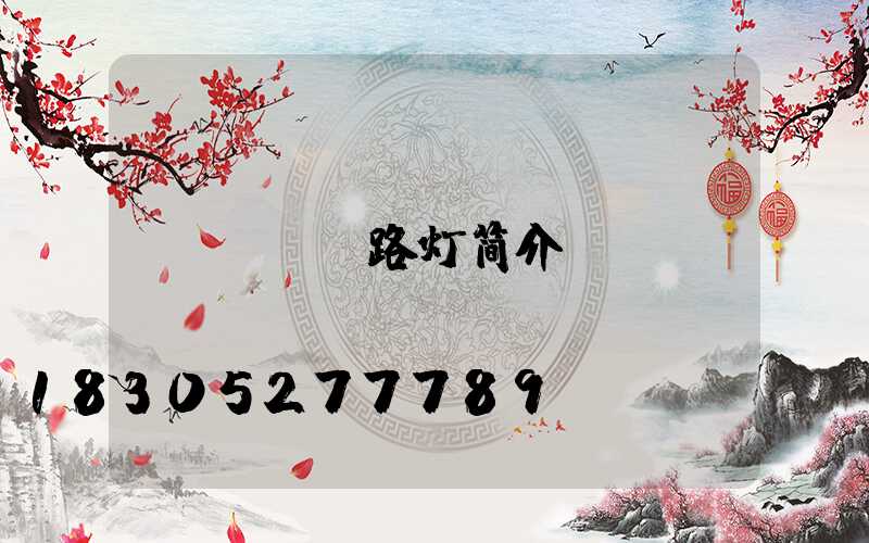 led路灯简介