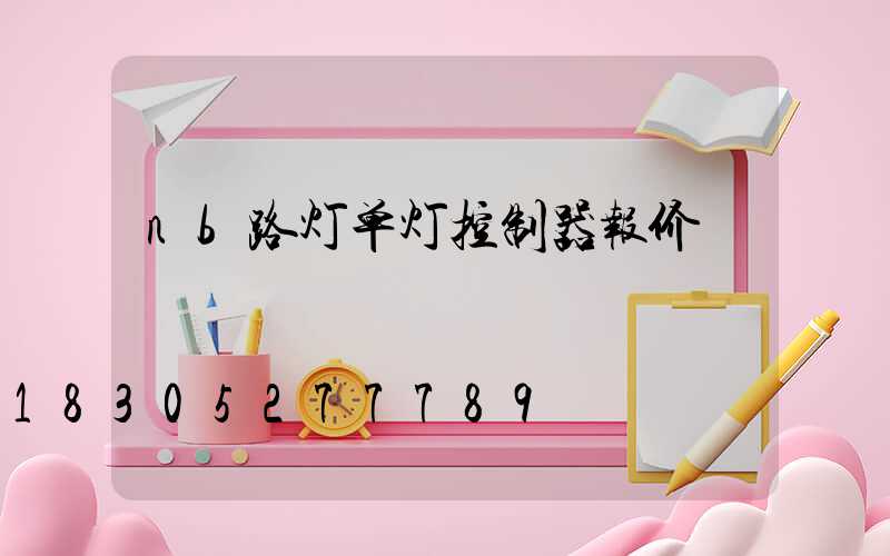 nb路灯单灯控制器报价