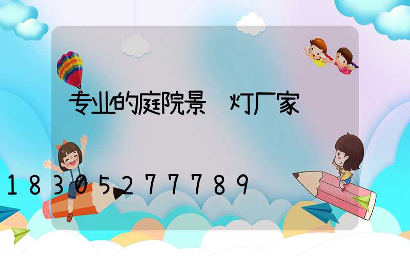 专业的庭院景观灯厂家