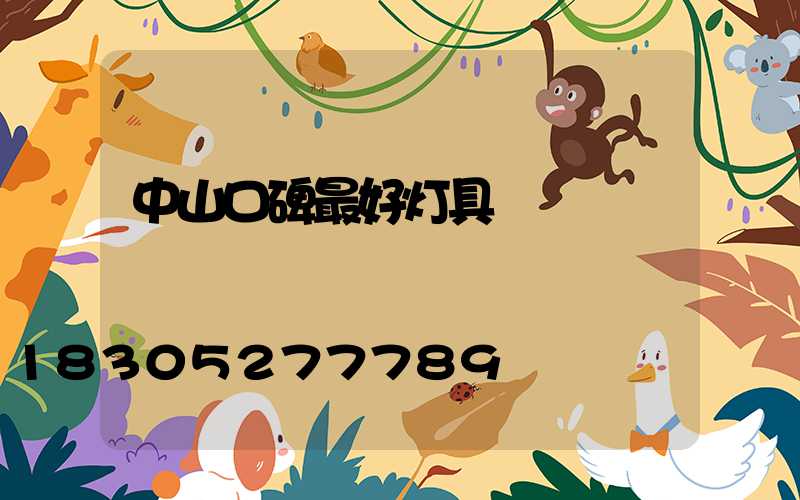 中山口碑最好灯具