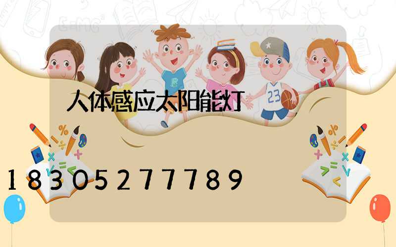 人体感应太阳能灯