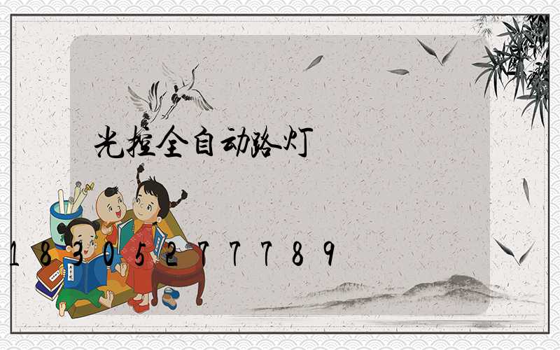 光控全自动路灯