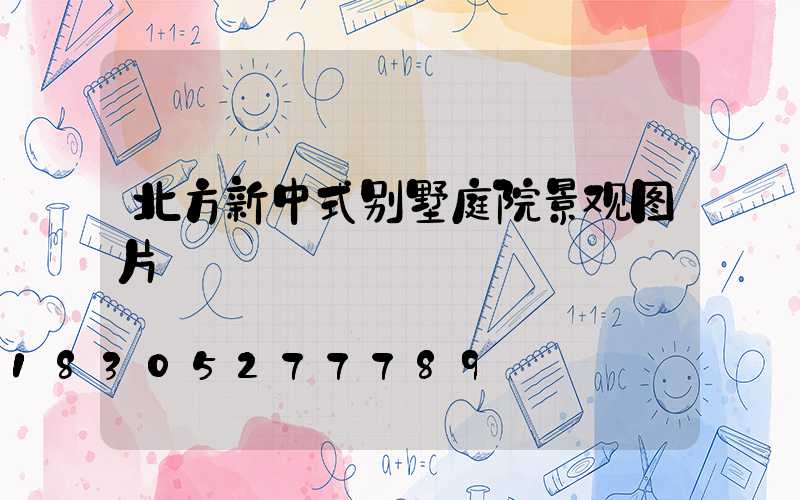 北方新中式别墅庭院景观图片