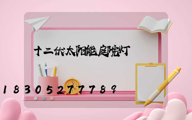 十二伏太阳能庭院灯