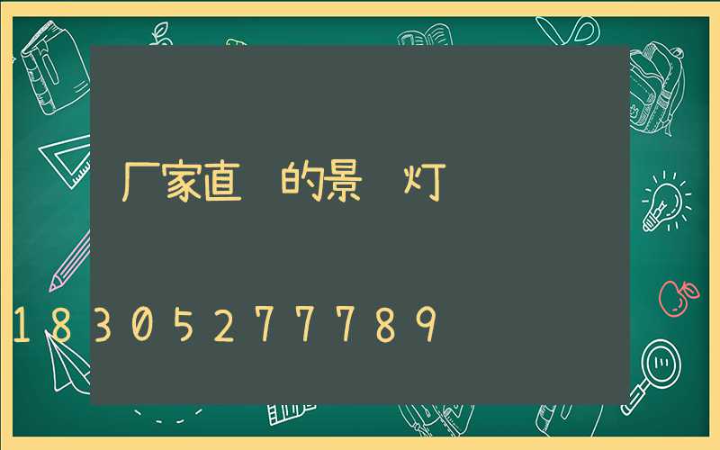 厂家直销的景观灯