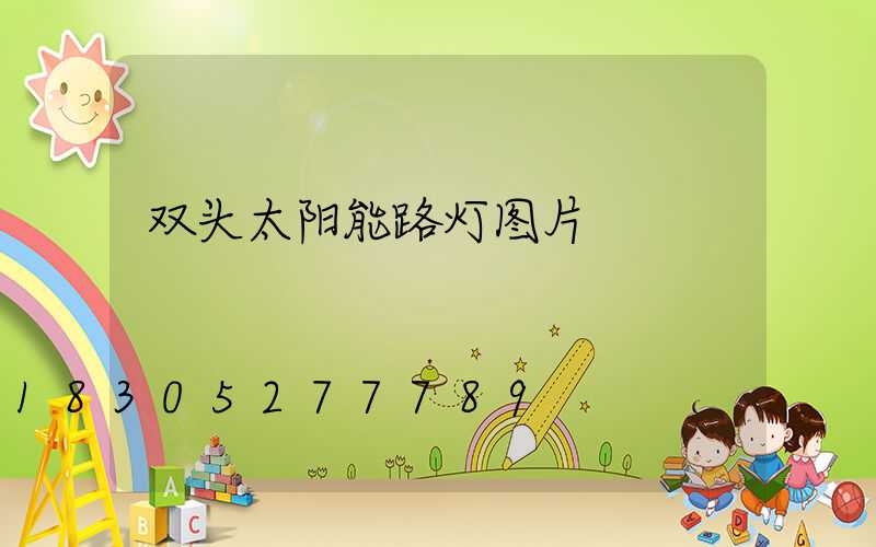 双头太阳能路灯图片