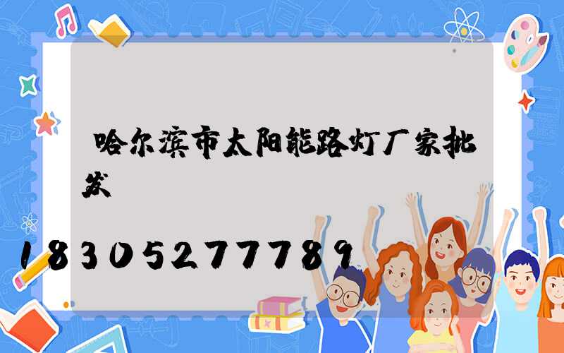 哈尔滨市太阳能路灯厂家批发