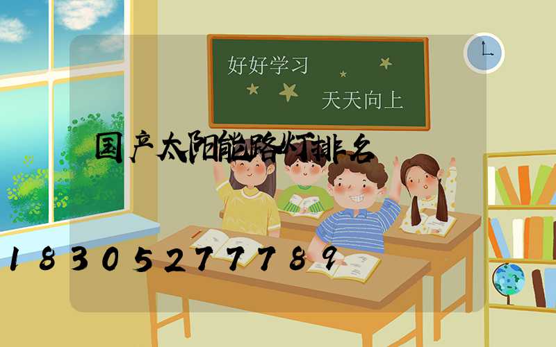 国产太阳能路灯排名