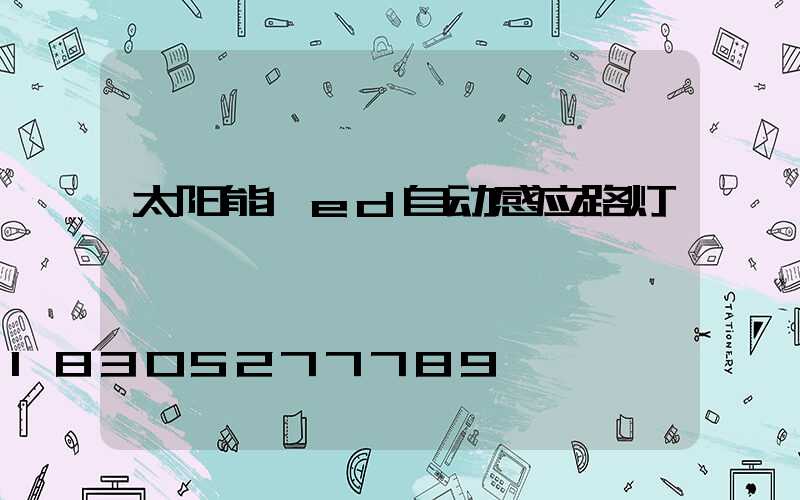 太阳能led自动感应路灯