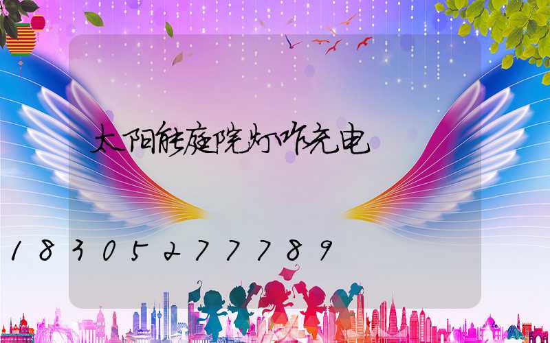 太阳能庭院灯咋充电