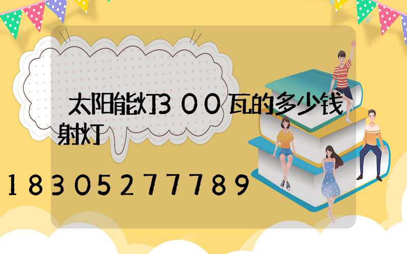 太阳能灯300瓦的多少钱射灯