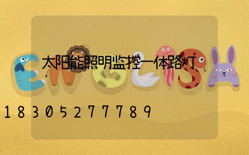 太阳能照明监控一体路灯
