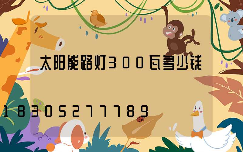 太阳能路灯300瓦多少钱
