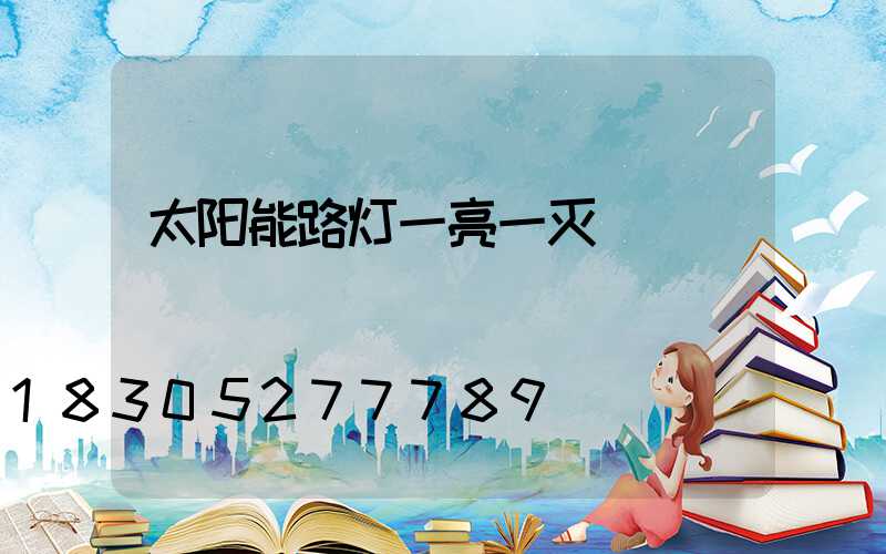 太阳能路灯一亮一灭
