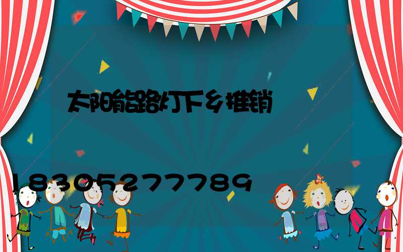 太阳能路灯下乡推销
