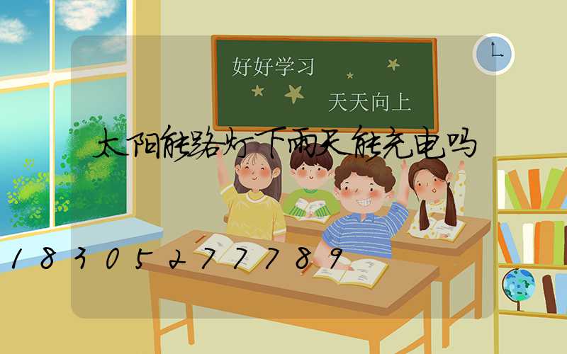 太阳能路灯下雨天能充电吗
