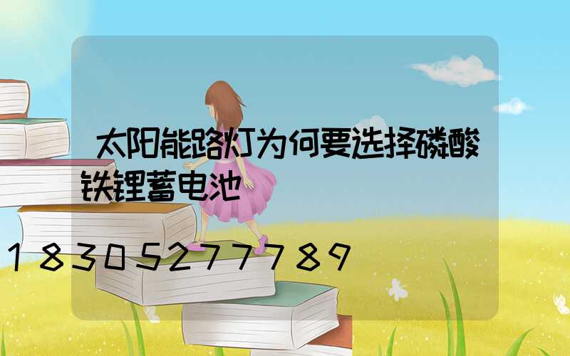 太阳能路灯为何要选择磷酸铁锂蓄电池