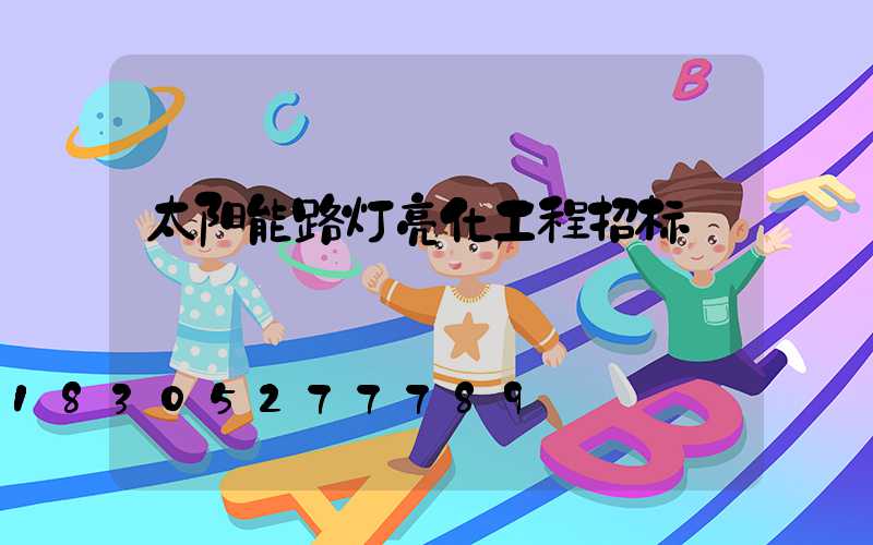 太阳能路灯亮化工程招标
