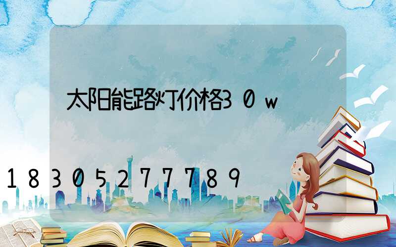 太阳能路灯价格30w
