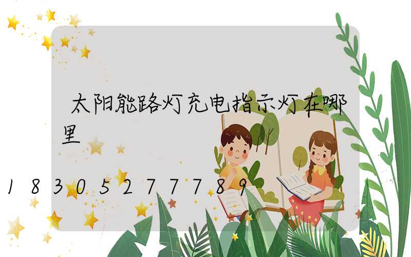 太阳能路灯充电指示灯在哪里