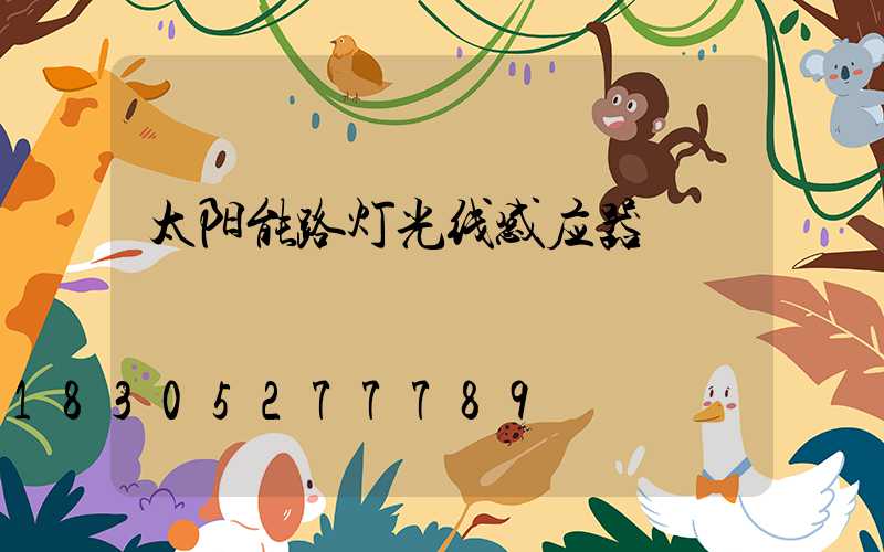 太阳能路灯光线感应器