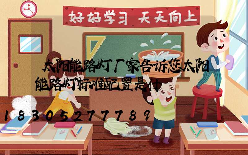 太阳能路灯厂家告诉您太阳能路灯标准配置是什