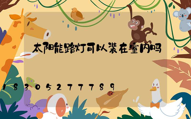 太阳能路灯可以装在室内吗