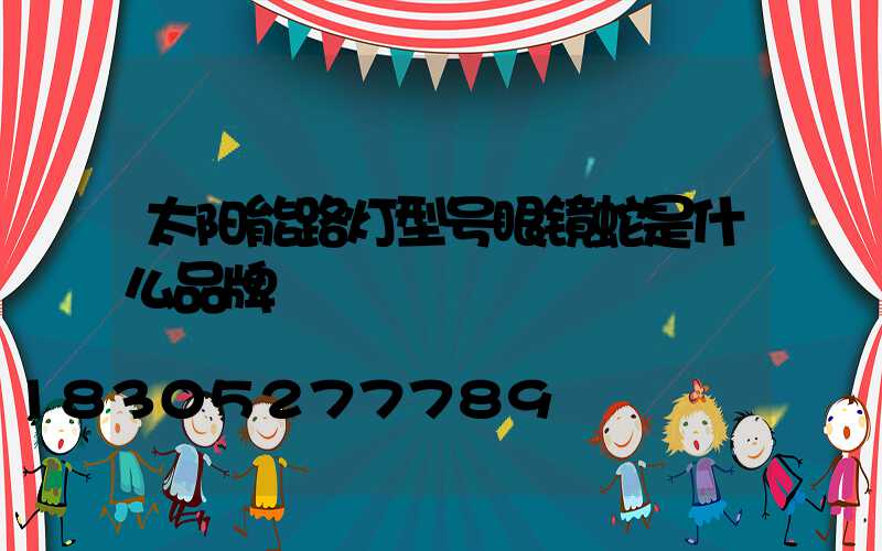 太阳能路灯型号眼镜蛇是什么品牌