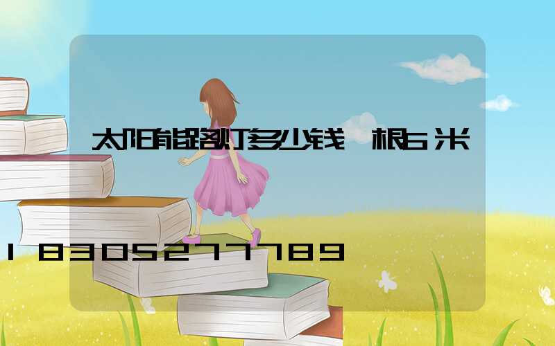 太阳能路灯多少钱一根6米