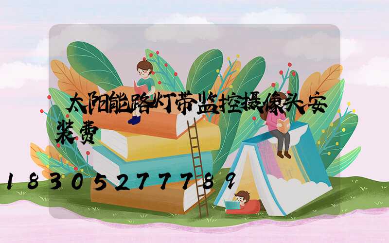 太阳能路灯带监控摄像头安装费
