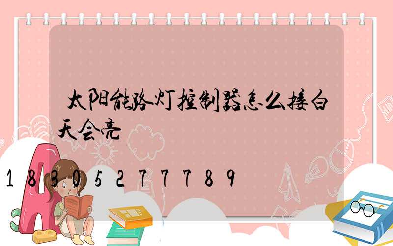 太阳能路灯控制器怎么接白天会亮