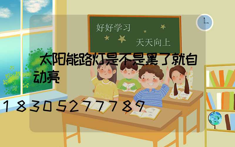 太阳能路灯是不是黑了就自动亮