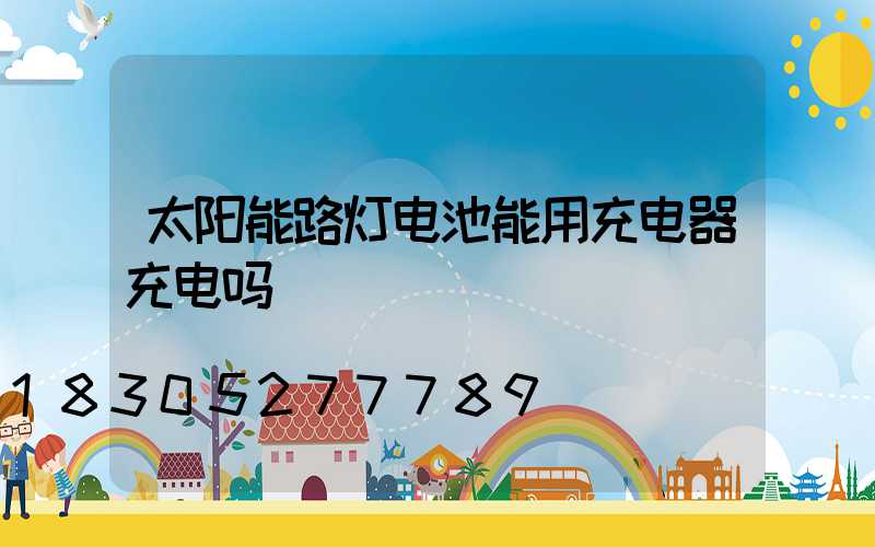 太阳能路灯电池能用充电器充电吗