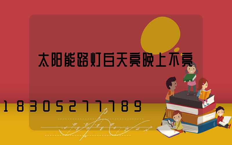 太阳能路灯白天亮晚上不亮
