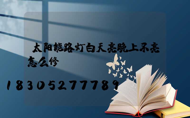 太阳能路灯白天亮晚上不亮怎么修