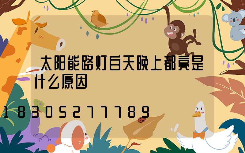 太阳能路灯白天晚上都亮是什么原因