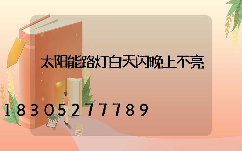 太阳能路灯白天闪晚上不亮