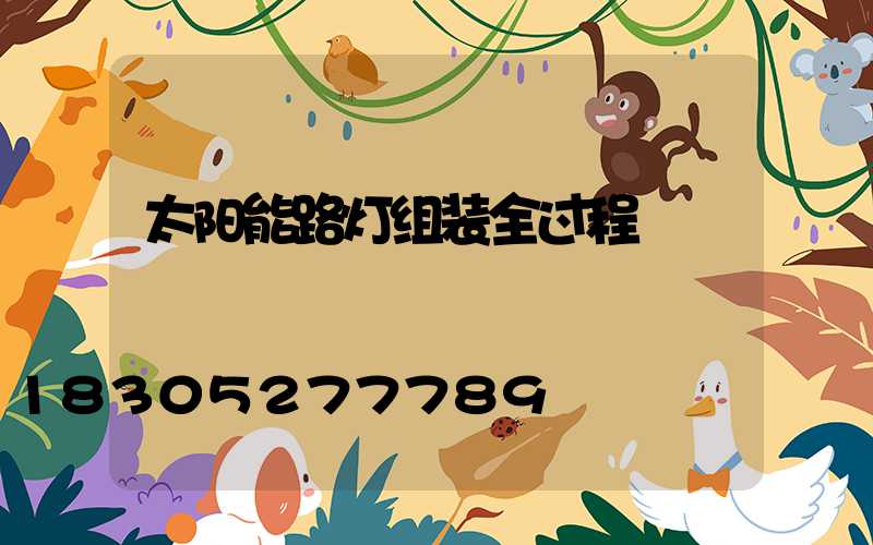 太阳能路灯组装全过程