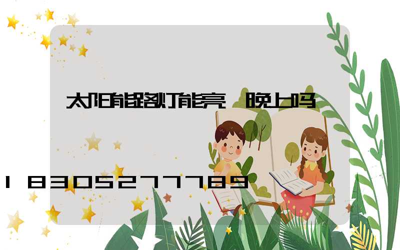 太阳能路灯能亮一晚上吗
