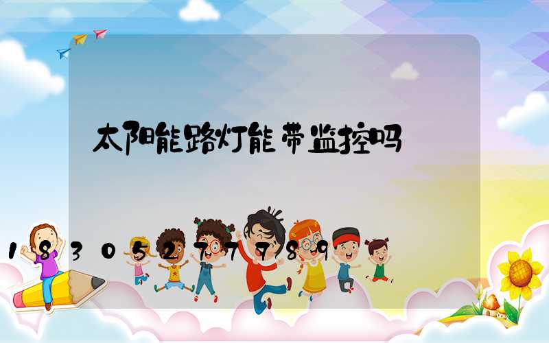太阳能路灯能带监控吗