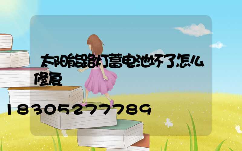 太阳能路灯蓄电池坏了怎么修复