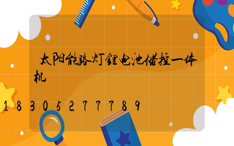 太阳能路灯锂电池储控一体机