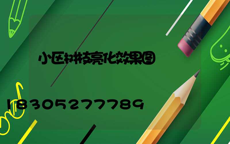 小区树枝亮化效果图