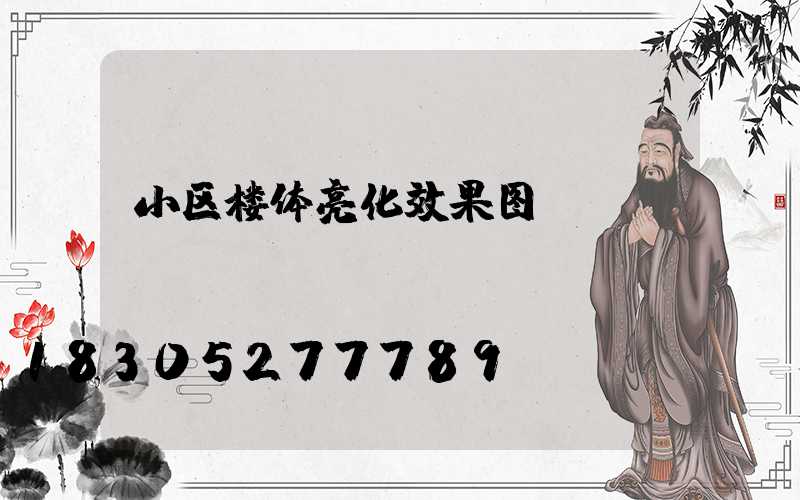 小区楼体亮化效果图