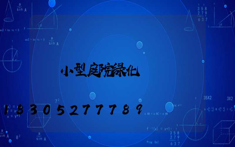 小型庭院绿化