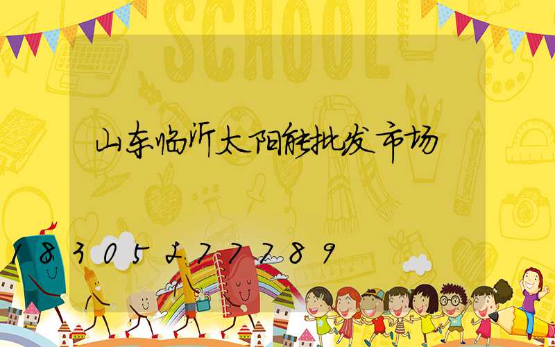 山东临沂太阳能批发市场